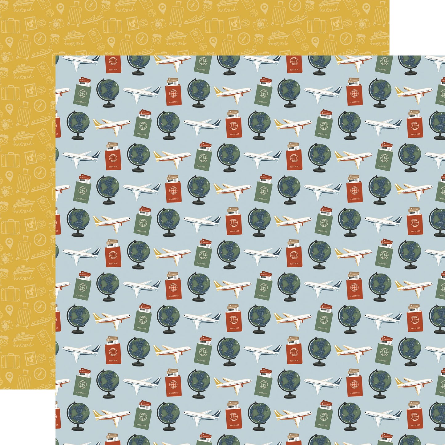 Echo Park It's Time To Travel: Time To Fly 12x12 Patterned Paper
