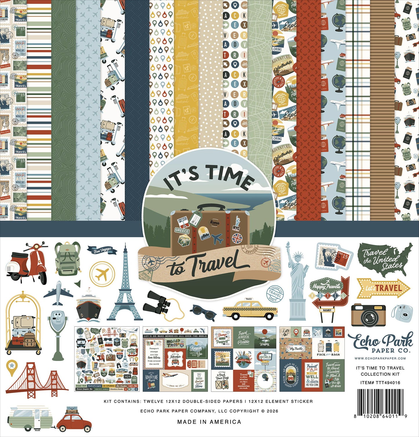 Echo Park It's Time To Travel Collection Kit
