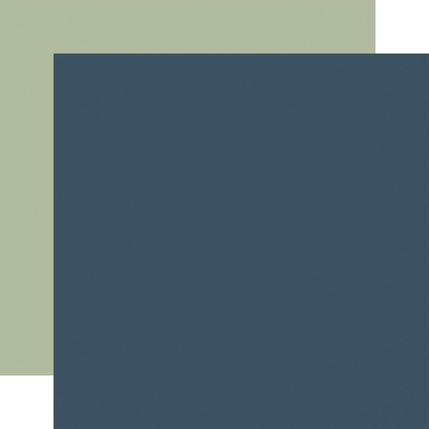 Echo Park It's Time To Travel: Navy / Lt. Green 12x12 Coordinating Solid Paper