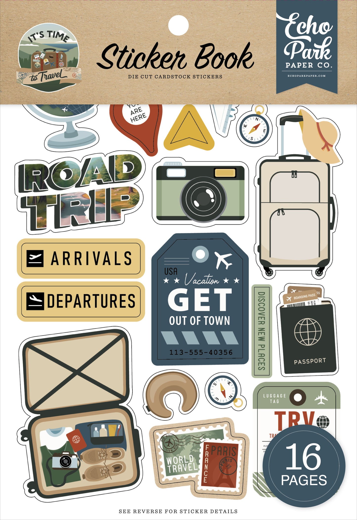 Echo Park It's Time To Travel Sticker Book