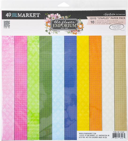 49 And Market The Flower Emporium 12"X12" Collection Pack Staples