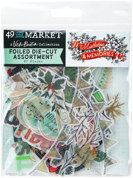 49 And Marketing Die-Cuts-Foiled, Mistletoe And Memories