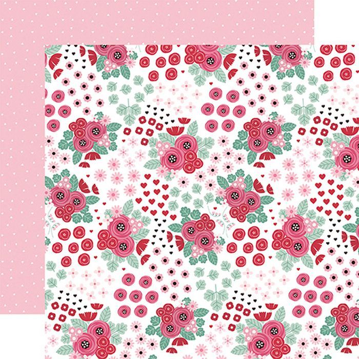 Echo Park Valentine's Day: Sweet Floral 12x12 DS Patterned Paper (1 Sheet)