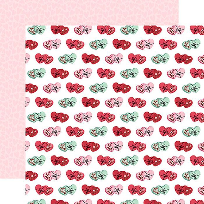 Echo Park Valentine's Day: I Love You Chocolates 12x12 DS Patterned Paper (1 Sheet)