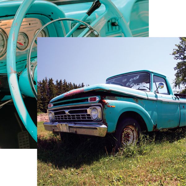 Reminisce Vintage Trucks: Blue Pickup DS Paper (1 Sheet)