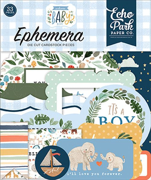 DISC - Welcome Baby Boy Ephemera