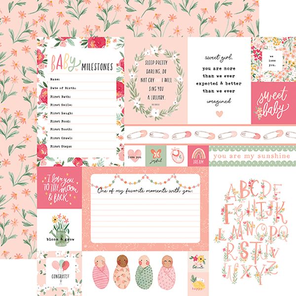 Welcome Baby Girl Multi Journaling Cards
