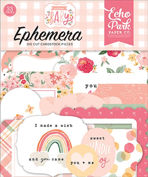 DISC - Welcome Baby Girl Ephemera