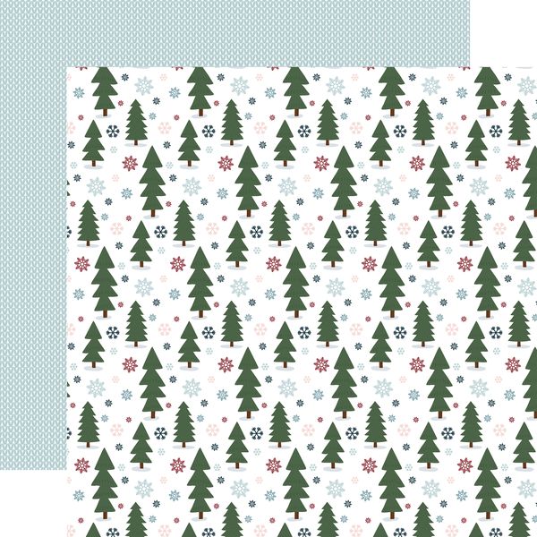 Echo Park Winter Fun: Snowy Forest Trees DS Paper (1 Sheet)