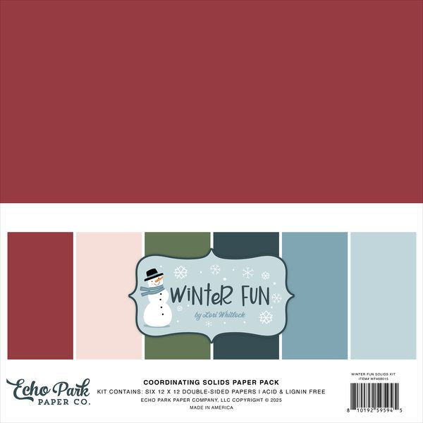 Echo Park Winter Fun Solids Kit