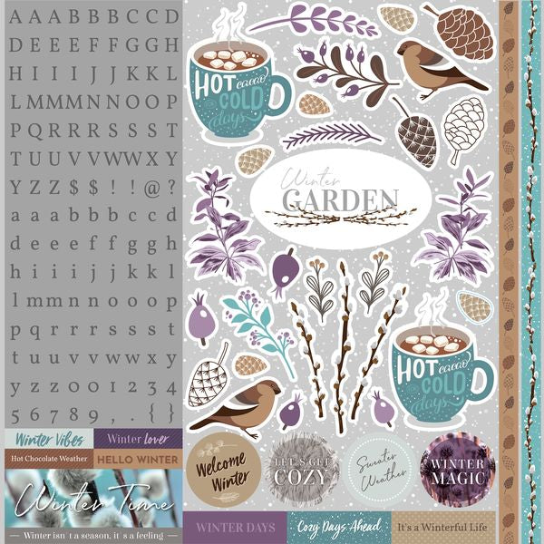 Reminisce Winter Garden 12X12 Sticker