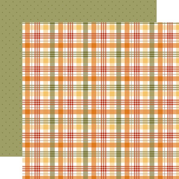 Echo Park Winnie The Pooh Autumn Autumn Plaid 12x12 DS DS Patterned Paper (1 Sheet)