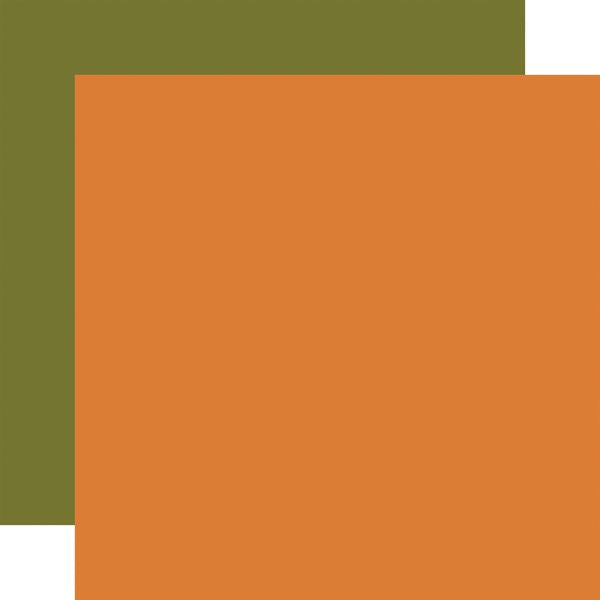 Echo Park Winnie The Pooh Autumn Orange / Dk. Green 12x12 DS Coordinating Solid Paper (1 Sheet)
