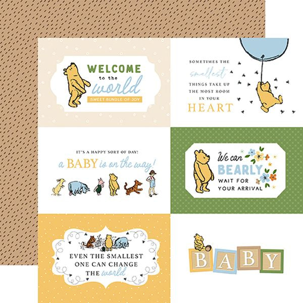 Echo Park Winnie the Pooh Baby 6x4 Journaling Cards