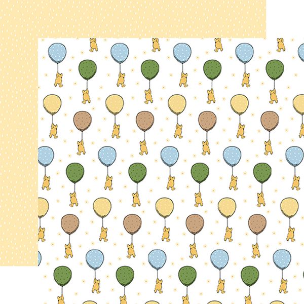 Echo Park Winnie the Pooh Baby Baby On The Way Balloons DS Paper (1 Sheet)