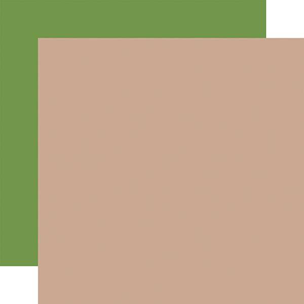 Echo Park Winnie the Pooh Baby Tan / Green 12x12 Coordinating Solid DS Paper (1 Sheet)