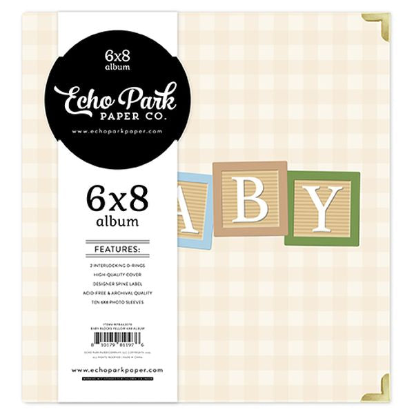 Echo Park Winnie the Pooh Baby Baby Blocks Tan 6X8 Album