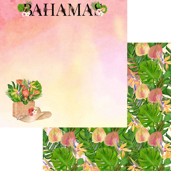 Ssc Designs Exotic Tropics Collection Bahamas 12 x 12 Double-Sided Scrapbook Paper