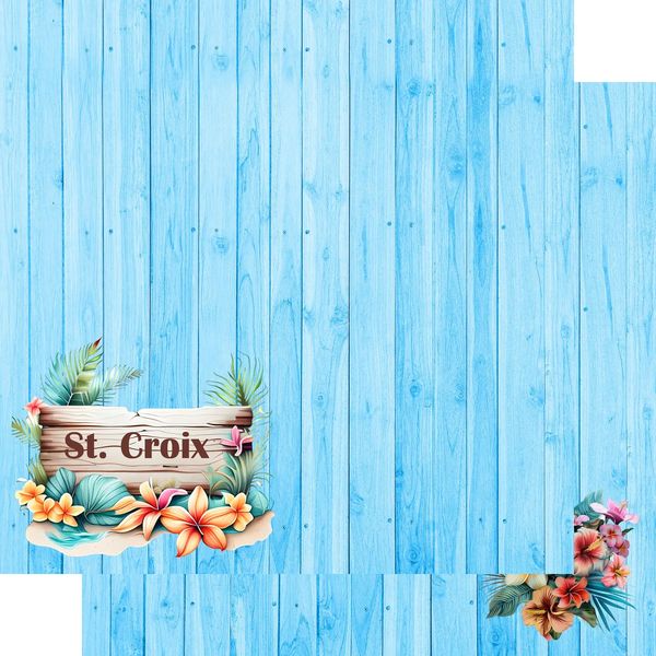 Ssc Designs Island Life Collection St. Croix 12 x 12 Double-Sided Scrapbook Paper