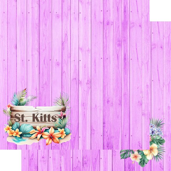 Ssc Designs Island Life Collection St. Kitts 12 x 12 Double-Sided Scrapbook Paper