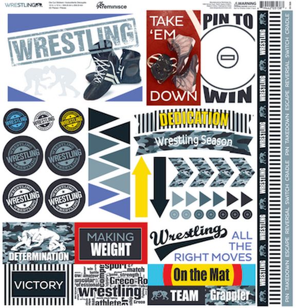 Reminisce Wrestling 12x12 Stickers