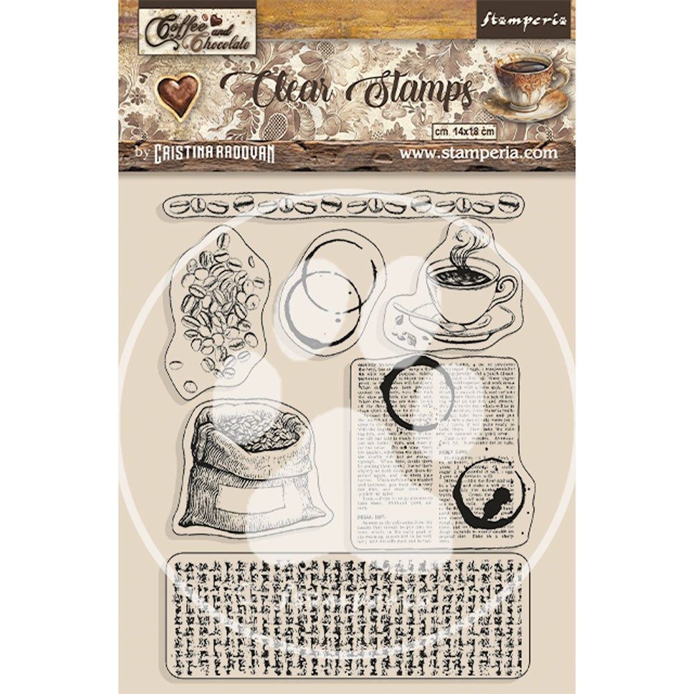 DISC - Stamperia Coffee and Chocolate Clear Stamps