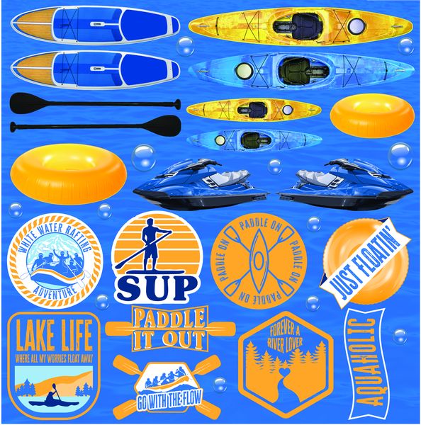 Reminisce Watersports Stickers