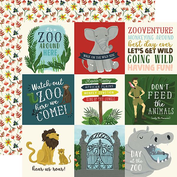 Animal Safari 4x4 Journal Card