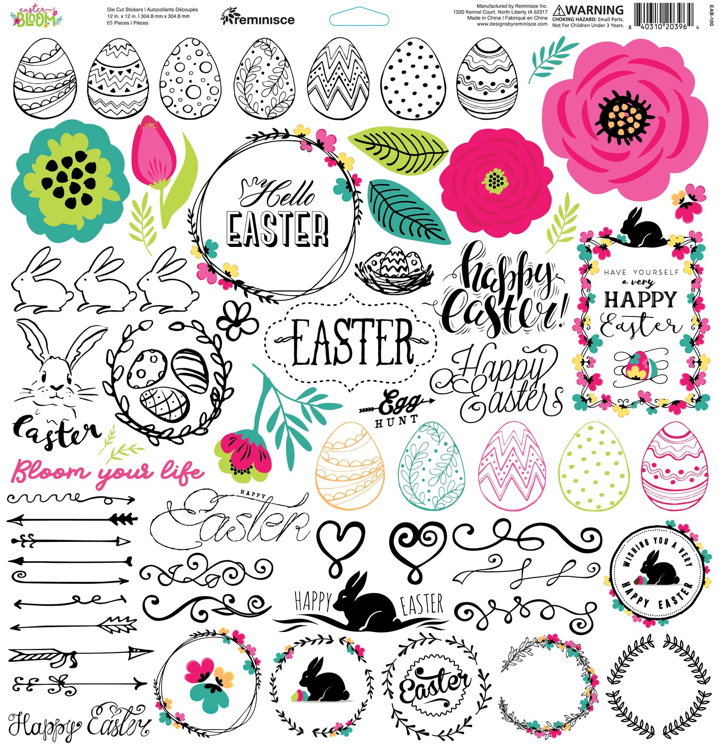 Reminisce Easter Bloom 12x12 Sticker