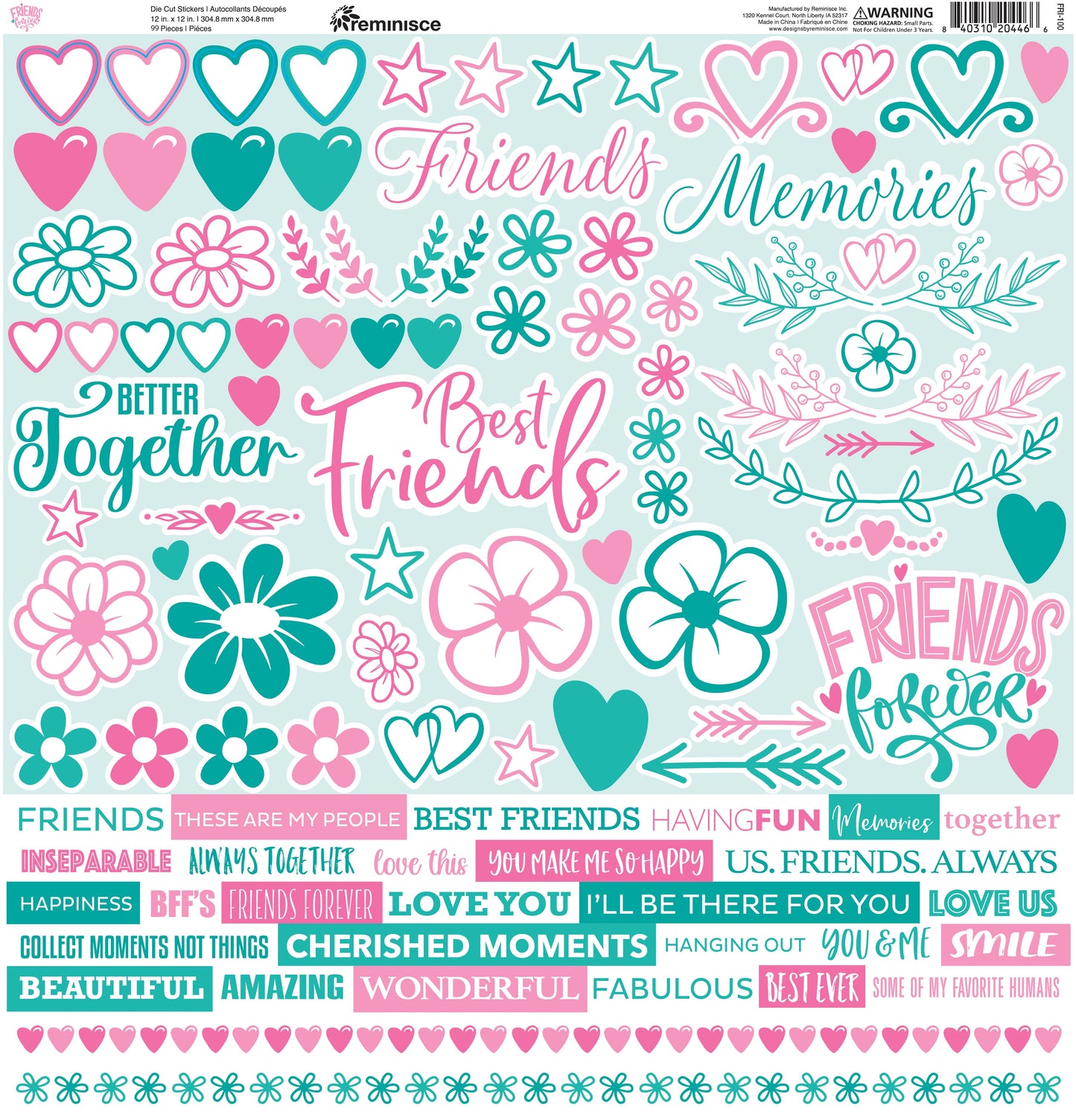 Reminisce Friends Forever 12x12 Sticker
