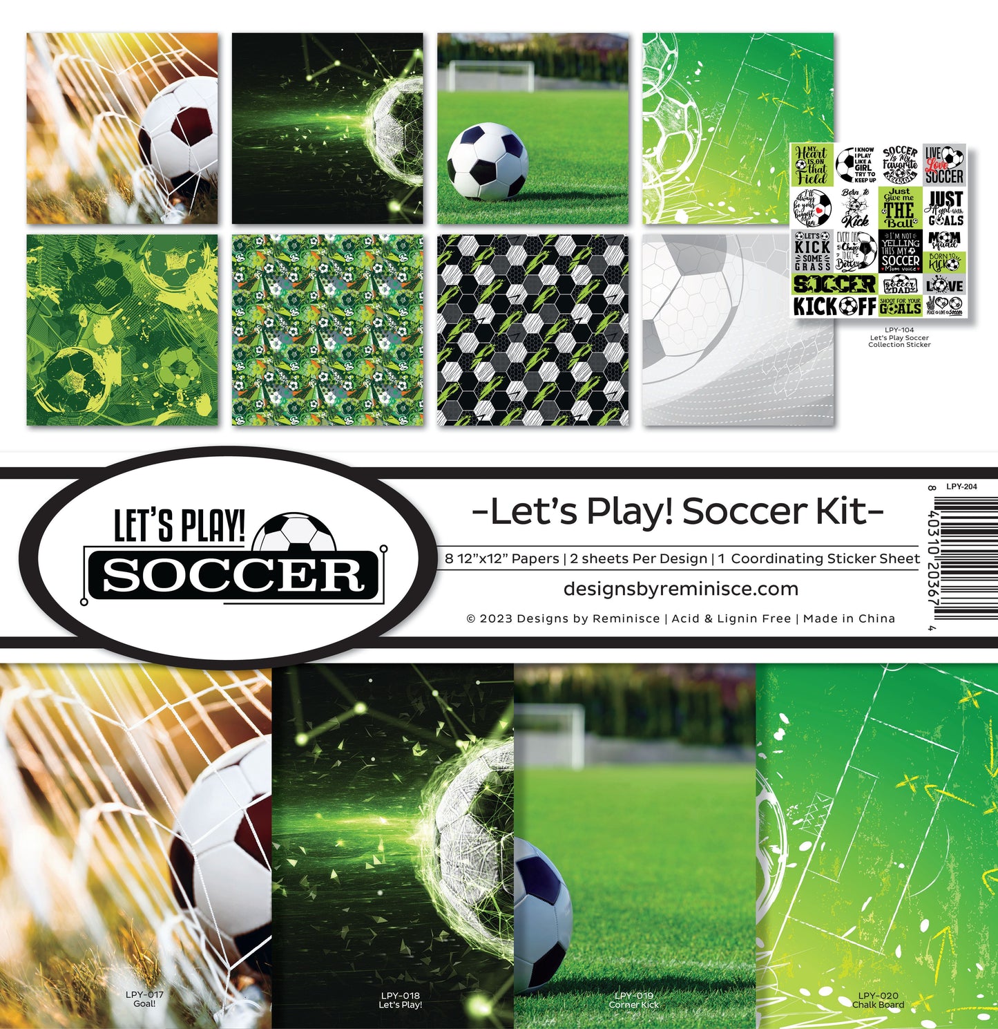 Reminisce Let's Play Soccer Collection Kit