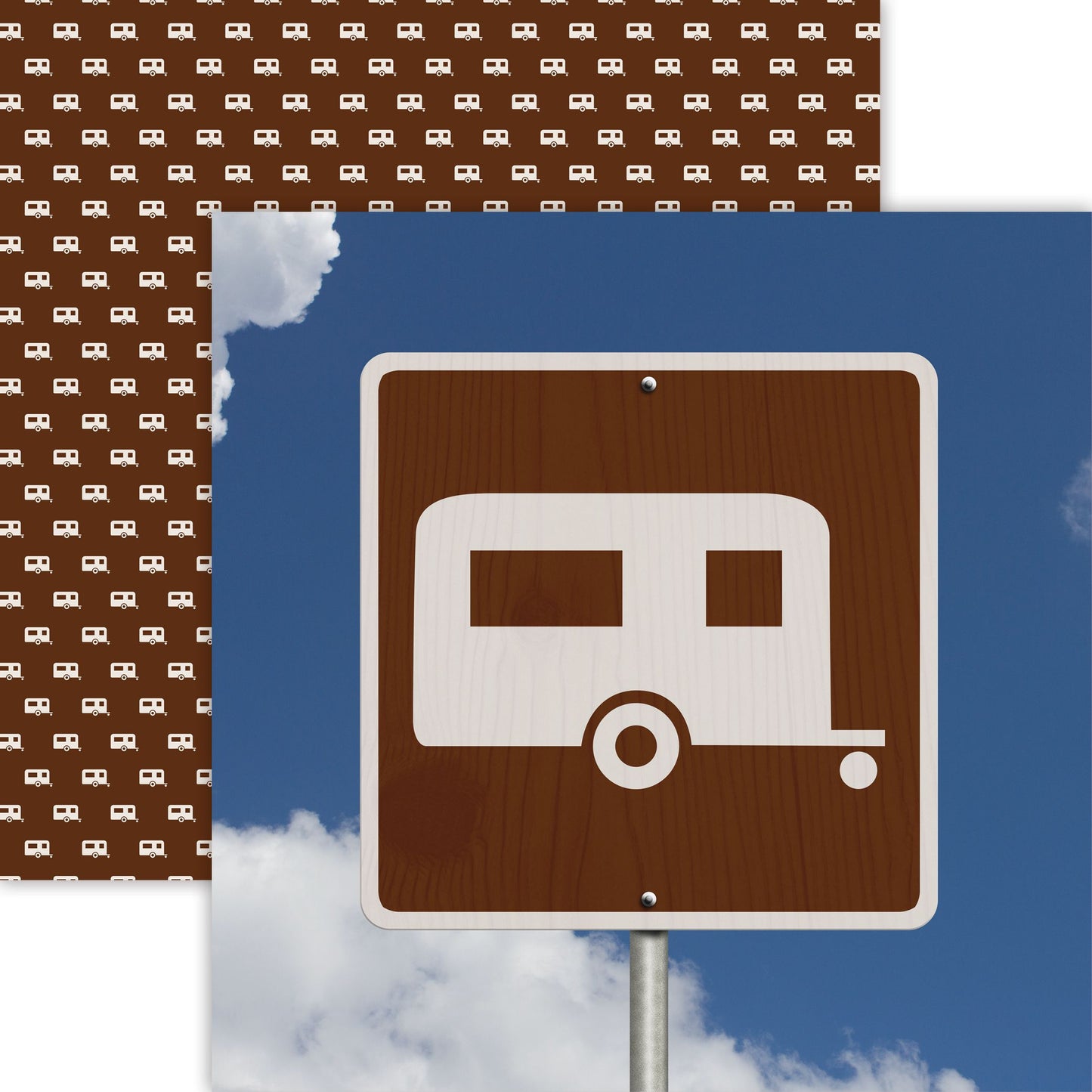 Reminisce Road Life: Campsite 12x12 DS Paper (1 Sheet)