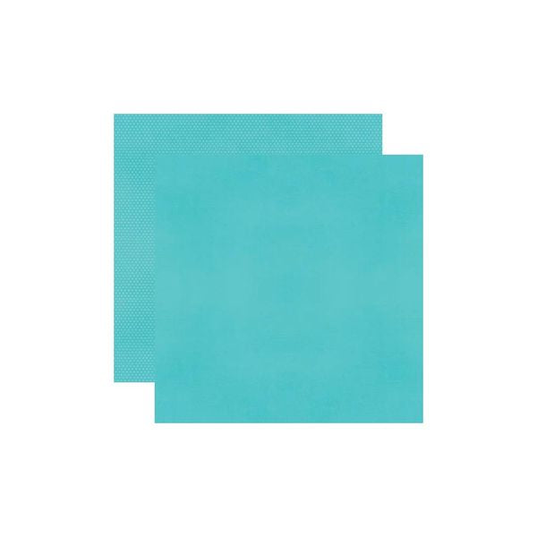 Simple Stories Color Vibe Double-Sided Cardstock 12"X12": Teal Brights
