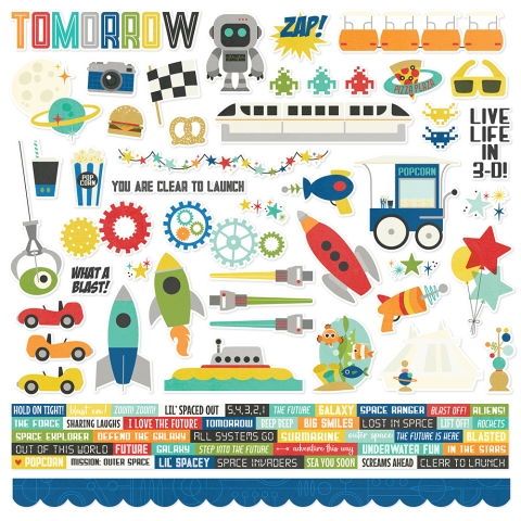 Simple Stories Say Cheese Tomorrow at the Park: Cardstock Sticker