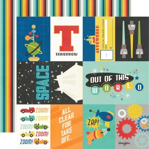 Simple Stories Say Cheese Tomorrow at the Park: Elements 1 DS Paper (1 Sheet)