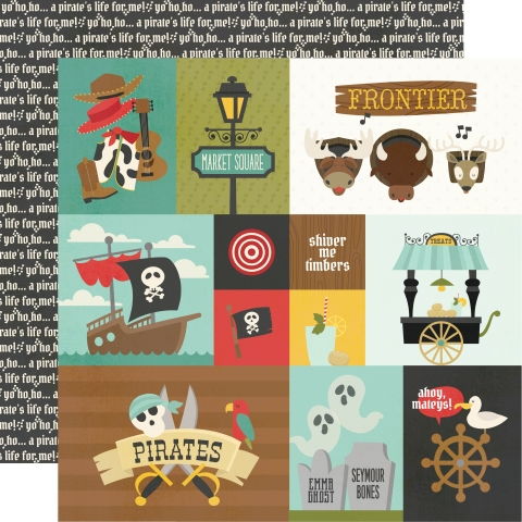 Simple Stories Say Cheese Frontier at the Park: Elements 2 DS Paper (1 Sheet)