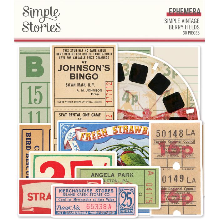 Simple Stories - Simple Vintage Berry Fields - Ephemera