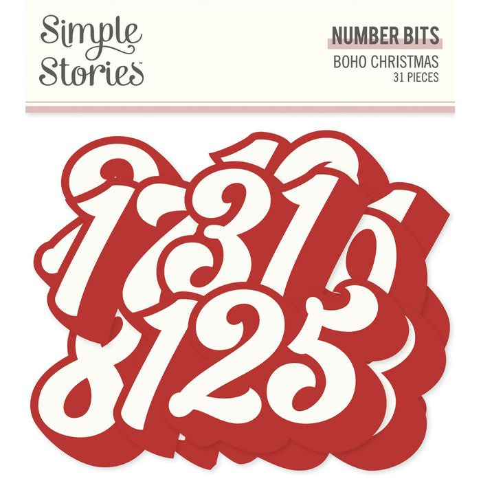 Simple Stories - Boho Christmas - Number Bits & Pieces