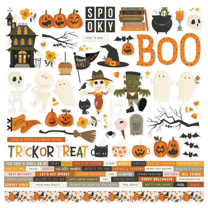 Simple Stories - FaBOOlous - Cardstock Stickers