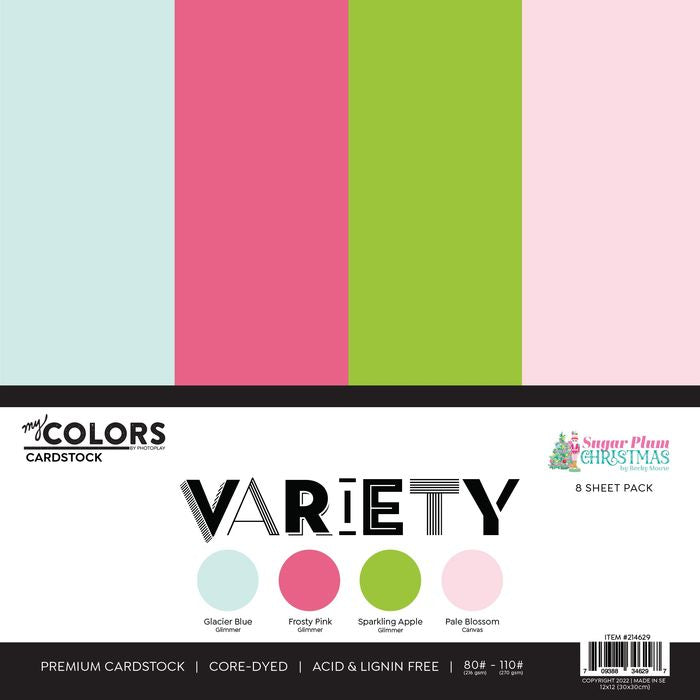 PhotoPlay Cardstock Variety Pack 8/Pkg-Sugar Plum