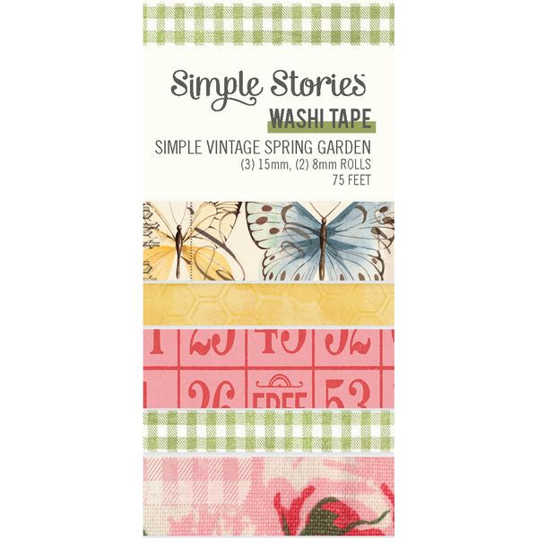 Simple Vintage Spring Garden Washi Tape