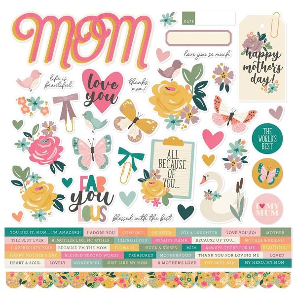 Simple Stories Mother's Day  Cardstock Stickers