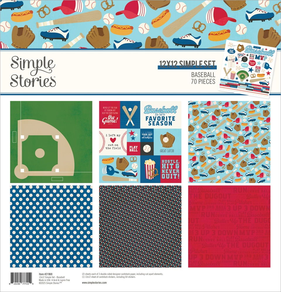 Simple Stories 12x12 Baseball Collection Kit