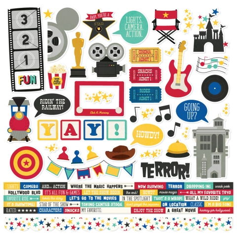 Simple Stories Say Cheese Tinseltown: Cardstock Stickers
