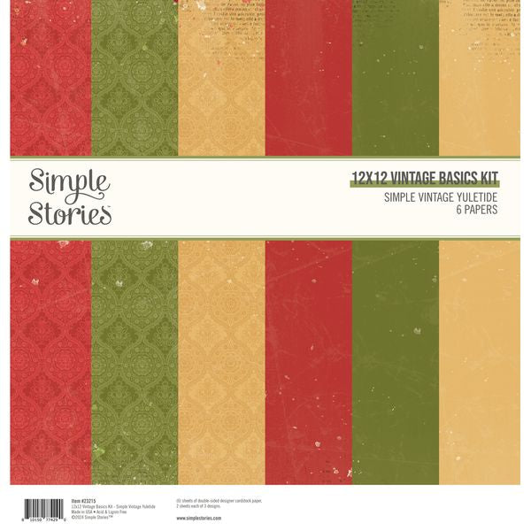 Simple Stories Simple Vintage Yuletide 12x12 Vintage Basics Kit