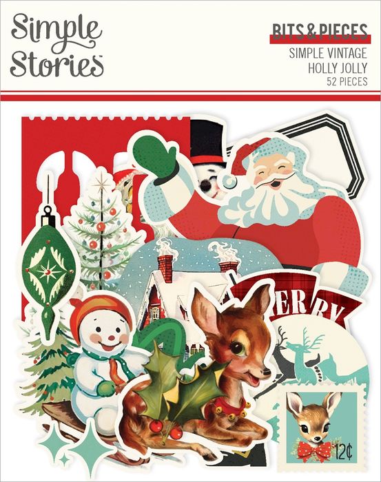 Simple Vintage Holly Jolly Bits & Pieces Die-Cuts-Icons
