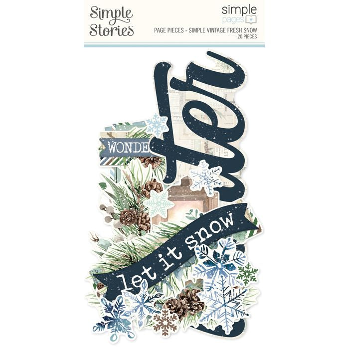 Simple Stories - Simple Vintage Fresh Snow Simple Pages Page Pieces