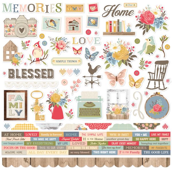 Simple Stories Front Porch  Cardstock Stickers