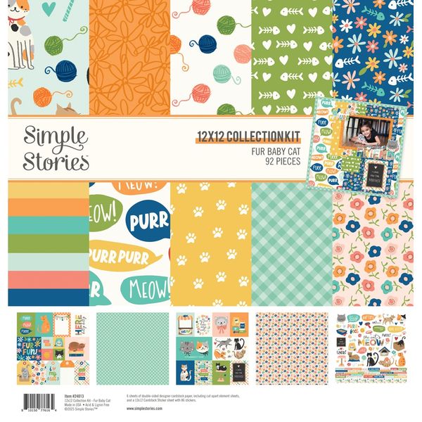 Simple Stories Fur Baby Cat Collection 12"X12" Kit