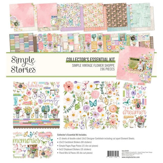 Simple Stories Simple Vintage Flower Shoppe 12"X12" Collector's Essential Kit